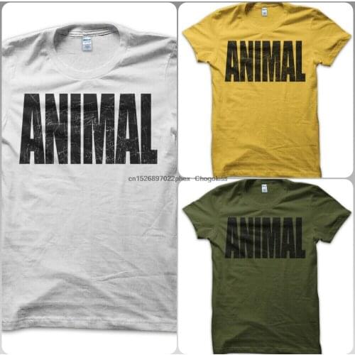 T-Shirt Shirt Animal Animal Gym Gym Bodybuilding Weights Vintage Man