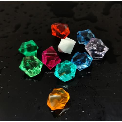 10Pcs 1.5cm 2.5cm Acrylic Crystal Ice Cubes Stone Beads Vase Filling Wedding Centerpiece Home Showcase Docoration Table Confetti