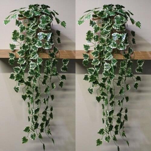Artificial Plants Home Wedding Decoration Green Plant Ivy Leaf Artificial Flower Plastic Garland Vine artificial flowers wall