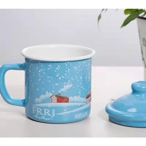 Cosmos Camp Enamel Mug, Funny Space Cup - Strong, Easy-Grip Handle, Two Side Print, Ideal for Camping & Outdoors