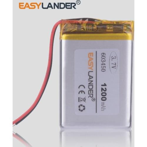 Li-polymer rechargeable battery 3.7V 603450 Lithium polymer battery 1200mAh IFP990 iriver in player video recorder tablet pc