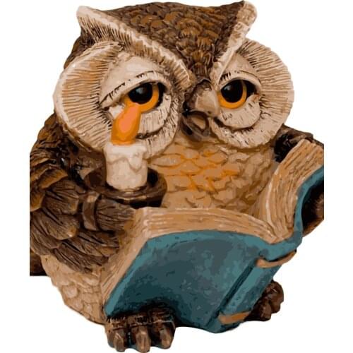 MaHuaf-i777 DIY oil painting by numbers animals smart owl Acrylic picture wall art canvas painting for home decor unique gift