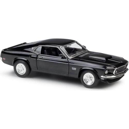 WELLY 1:24 1969 Ford Mustang BOSS 429 Simulation Alloy Car Model Crafts Decoration Toy Boys Gift Free Shipping Collection