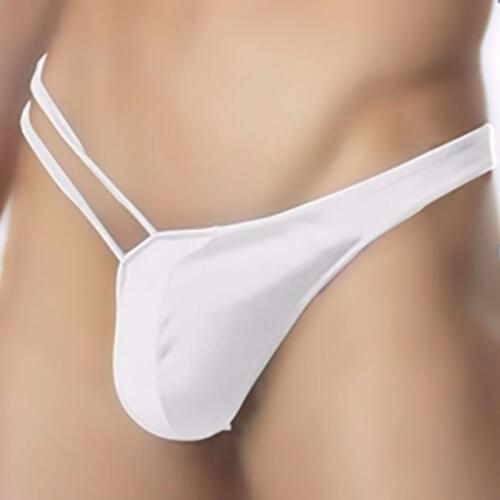 Mens Bikini Swimwear Thong String Briefs Low Waist Male Man Pouch Panties Underwear Beachwear Sunbathing Tangas Bottoms