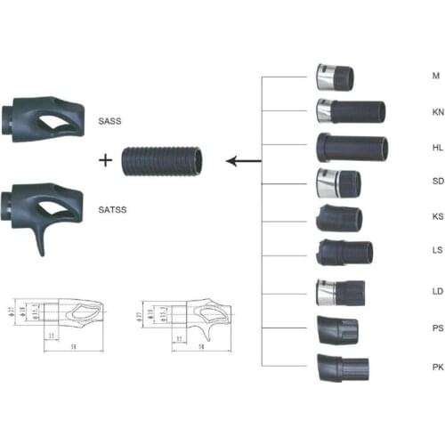 SASS #16 skeleton pipe seat for spinning Graphite Reel Seat - Fishing Rod Components 2 SET