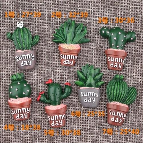 Resin plant cactus accessories DIY mobile phone shell material children hair accessories Refrigerator patch jewelry