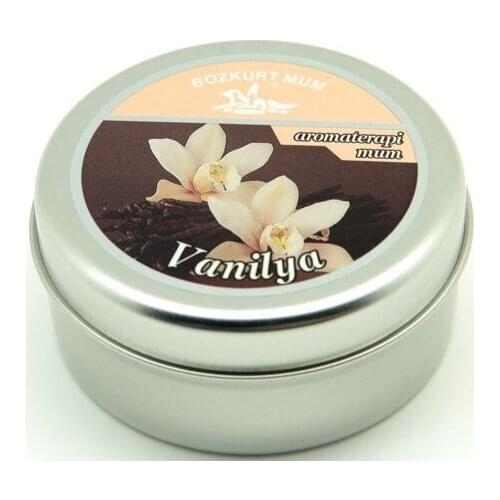 Piyop Round Metal Box with Candle Vanilla candles and scents свечи и ароматы velas y aromas