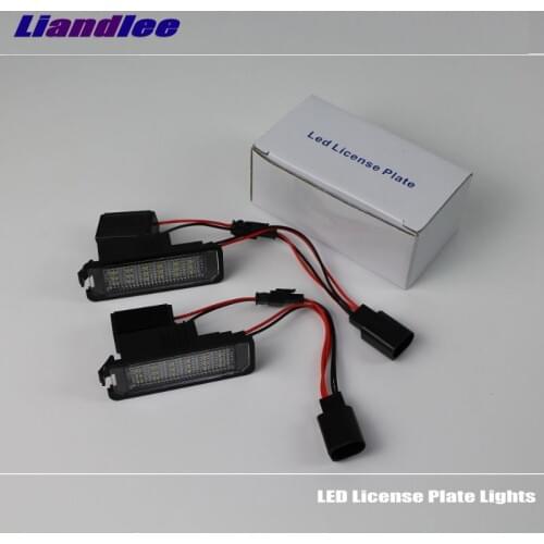 Liandlee For SEAT Alhambra 7N Mk2 2010~2016 / LED Car License Plate Lights / Number Frame Light / High Quality LED Lamp