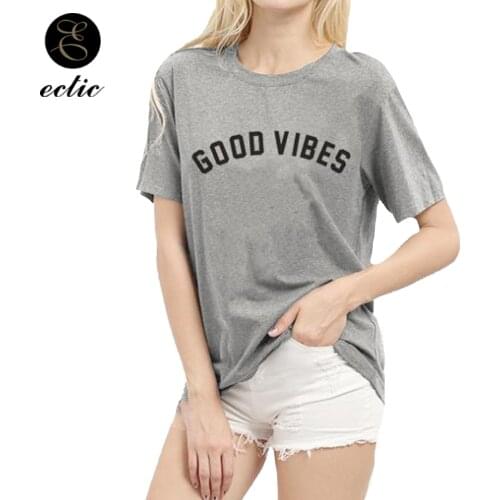 Good Vibes Shirt Vetement Femme 2021 New Letter Print Female T Shirt Unisex Clothes Cotton T Shirt Short Sleeve Greys Anatomy
