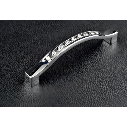 UNILOCKS Wholesale!!! 30Pcs/Lots K9 Clear Crystal Handle With Zinc Alloy Chrome Metal Part(C.C.. 128 MM)