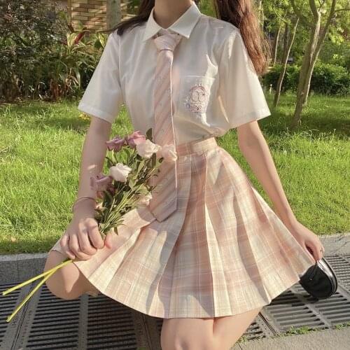 Women Pink Purple Goth Pleated Plaid Skirt Glir High Waist Mini Sexy Skirts Japanese School Harajuku Cosplay Anime Sailor Suit