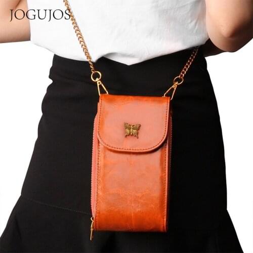 New High Quality Leather Chain Contracted Fashion Tide Genuine Leather Bag Soft Cowhide Retro Leisure Women Handbag