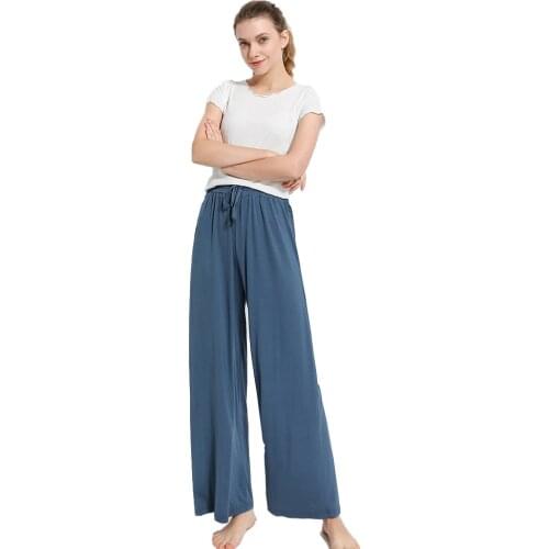 2021 New High Waist Drape Modal Loose Large Size Thin Wide-leg Pants Womens Summer All-match Trousers Casual Straight-leg