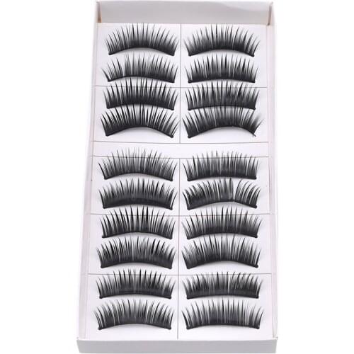 10 Pairs / Set Makeup Half Eyelash Wings False Eyelashes Mini Eyelash Wedge False Eyelashes Eye Hand Extensions Tool