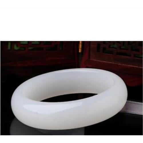 100% Natural Afghanistan White jade Gemstone bracelet Bangle
