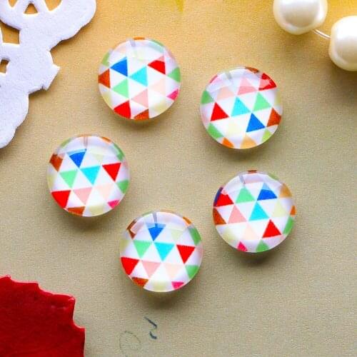 12mm 25mm 14mm 16mm 18mm 20mm Photo Glass Cabochons Round Cameo Set Handmade Settings Stone Geometric 02