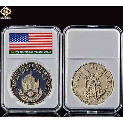 The Archangel Saint Michael Patron saint of Law Enforcement Arizona Phoenix Police Department Challenge Coin