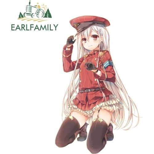 EARLFAMILY 13cm x 8.2cm For Anime Girl Scratch-Proof Car Sticker Windshield Motorcycle Decal Creative Waterproof Vinyl Car Wrap