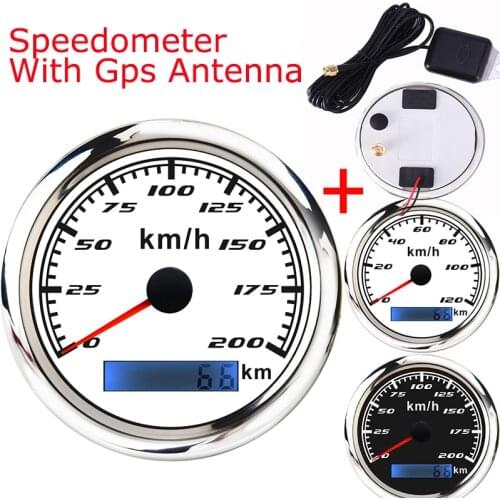 Car GPS Speedometer With Antenna 30-200 km/h Speed Meter Gauge Bezel For Boat Motorcycle Auto Truck RV Camper Free Shipping