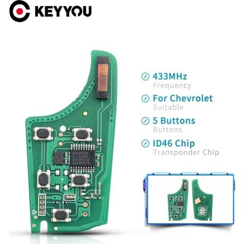 KEYYOU For Chevrolet Malibu Cruze Aveo Spark For Opel/Vauxhall 2/3/4/5 Button 315/433MHz Car Remote Key Circuit Board Electronic