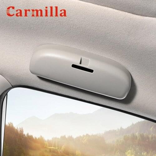 Carmilla Car Glass Glasses Box Case for Mitsubishi Outlander 13-16 Lancer EX ASX Pajero Sport EVO 2009-2013 Sunglasses Holder