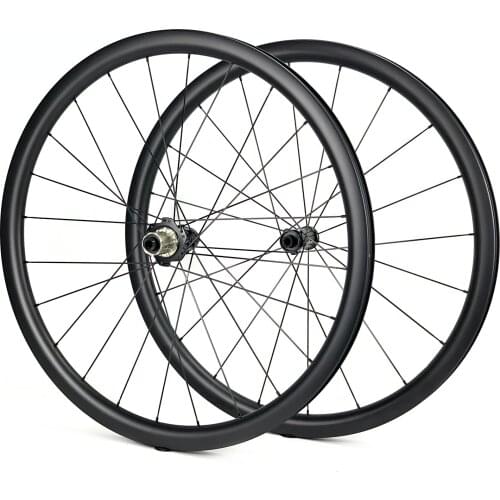 HULKWHEELS 700c Gravel Carbon Wheels Road Disc Bike Cycling Wheelset 35x32mm Tubeless Ready GD11 Center Lock Hub Pillar Spoke