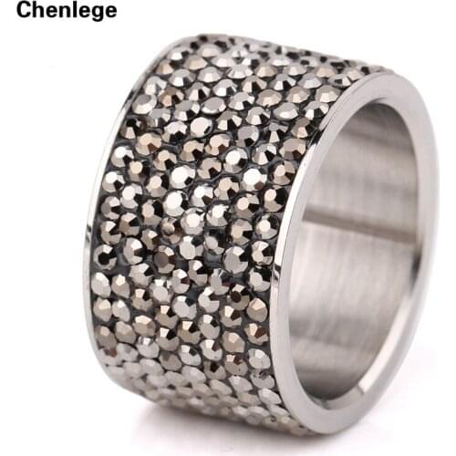 8 row new arrival womens crystal rings ladies charms female finger rings fashion jewelry stainless steel rhinestone rings