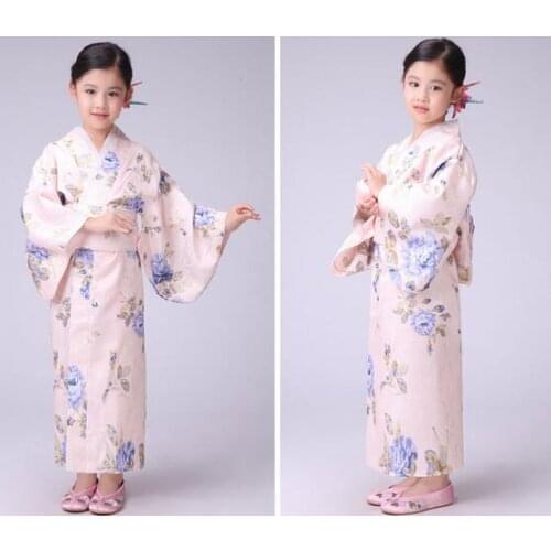 2016 Hot Halloween cosplay costume Childrens girl clothes Japanese kimono Asia Performance apparel Minority nationality dress