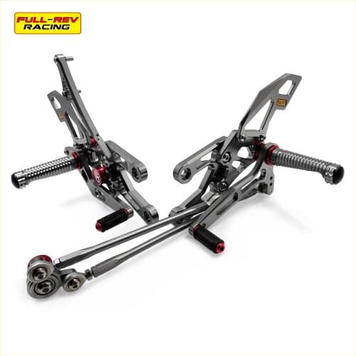 Motorcycle Rearset Footpegs Full Rev Racing For HONDA CBR600RR 2007-2014 REARSETS SILVER