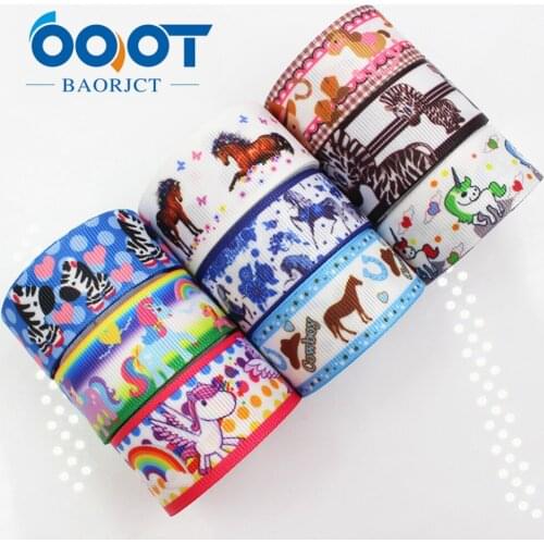 OOOT BAORJCT 175617 , 22MM cartoon series Printed grosgrain ribbon, DIY handmade Hair accessories Material wedding gift wrap