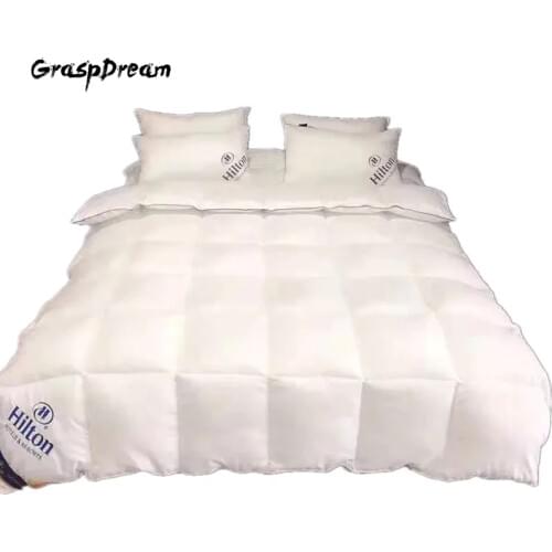 Popular hot sale velvet quilt luxury Hilton feather velvet thick winter summer home hotel comforter wholesale blanket