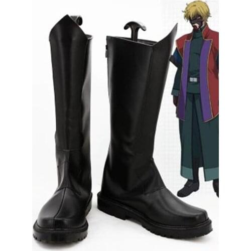 MOBILE SUIT GUNDAM 00 Graham Aker Cosplay Boots Shoes Anime Party Cosplay Boots Custom Made for Adult Men Shoes