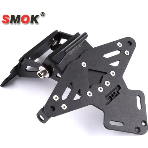 SMOK For Kawasaki NINJA250 NiNJA300 Z250 Z300 Motorcycle Adjustable License Number Registration Plate Holder With Led Light