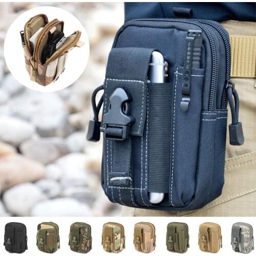 Boucho Universal Camouflage Package Multifunctional Cell Phone Bag Pockets Wallet Outdoor Bag Pouch For iPhone 6S X 8 Plus