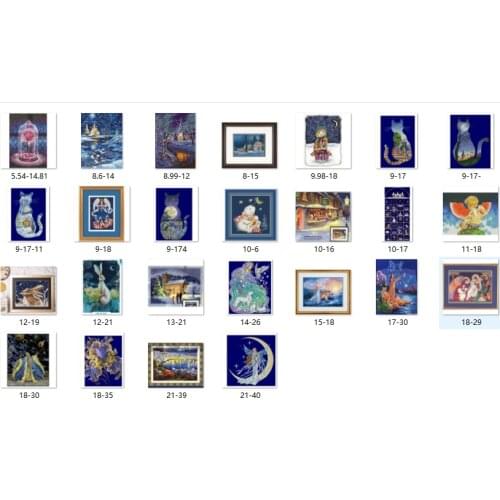Cat in the moonlight patterns Counted Cross Stitch 11CT 14CT 18ct DARK BLUE Chinese Cross Stitch Kits Embroidery Needlework Sets