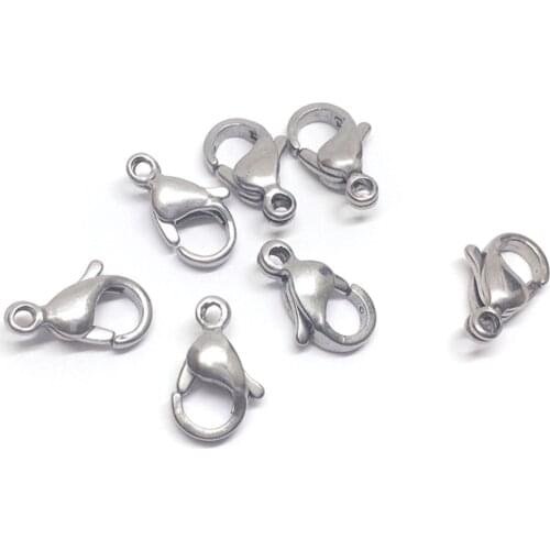 20pcs/Lot 304 Stainless Steel Lobster Clasps Claw Clasps For Bracelet Necklace Chain Diy Jewelry Making Findings