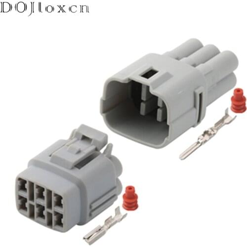 1 Set 6 Pin Sumitomo MT090 Grey Male Female Plug Waterproof Auto Sensor Connector For Suzuki Toyota Honda 6187-6561 6180-6771