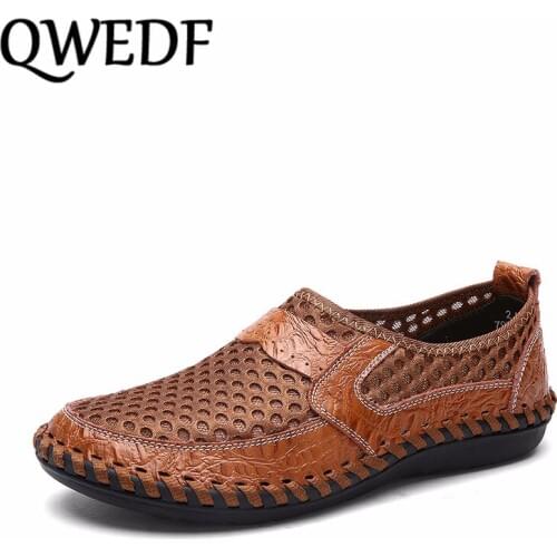 2019 Summer Mens Breathable Mesh Shoes Slip On Casual Shoes Male Lightweight Soft Comfortable Big size 39-46 Sandalias SW-11
