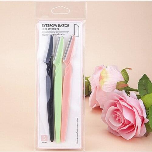 3PCS/Set Eyebrow Razor Eyebrow Trimmer Facial Hair Remover Mini Knife Blade Eye Brow Shaping Makeup Knife Hair Remover Tools