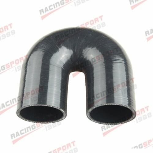 3 ply 2.5" (63.5mm) inch 180 Degree SILICONE HOSE COUPLER PIPE turbo Black