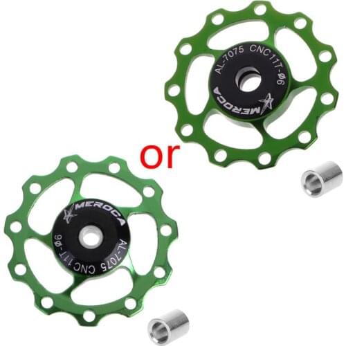 4 Color 11T Bike Aluminum MTB Alloy Bearing Jockey Wheel Rear Derailleur Pulleys 448D