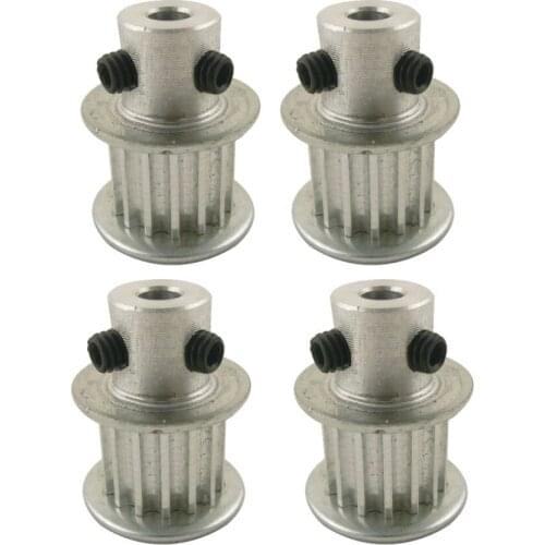 4PCS 3M 15T 11mm Belt Width Timing Pulley 3mm Pitch 3.175mm/4mm/5mm/6mm/6.35mm/7mm/8mm Bore Timing Belt Pulley