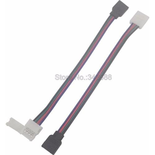 5pcs 10mm 4 Pins RGB LED Strip Connector Solderless PCB with Female Connector For SMD 5050 3828 2835 3014 RGB LED Strip light