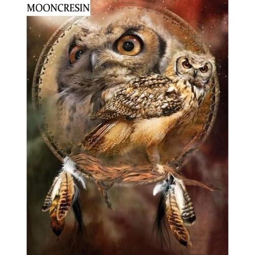 Diamond Embroidery Owl Cross Stitch Christmas Diamond Painting Full Square Crystal Mosaic Picture Of Rhinestone Decoration Home