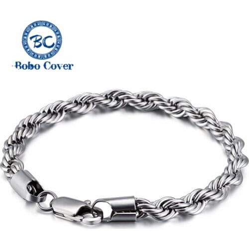 Bracelet For Women Smooth Exquisite Trendy Spiral Wave Twisted Grain Gold Silver Color Black Fashion Titanium Steel Jewelry Gift