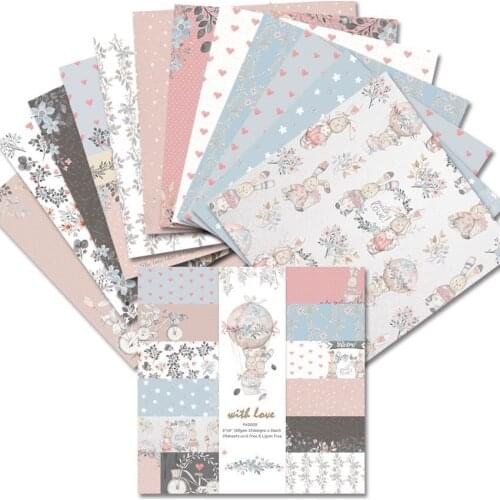 Golden swan style Scrapbooking paper pack of 24 sheets handmade craft paper craft Background pad