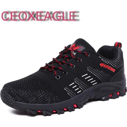 Men Hiking Shoes Breath Light Outdoor Shoes Sneaker Mens Trekking Boots Trail Camping Climbing Hunting Sneakers Plus Sizes 47