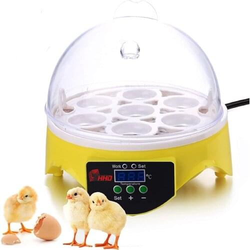 7 Egg Incubator Poultry Incubator Brooder Digital Temperature Farm Hatchery Egg Incubator Hatcher Chicken Duck Bird Reptile