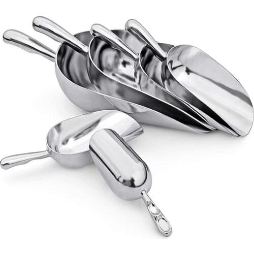 Aluminum Alloy Multipurpose Shovel Portable Tea Shovel Ice Shovel Flour Spatula Rice Shovel for Kitchen Supplies TS1