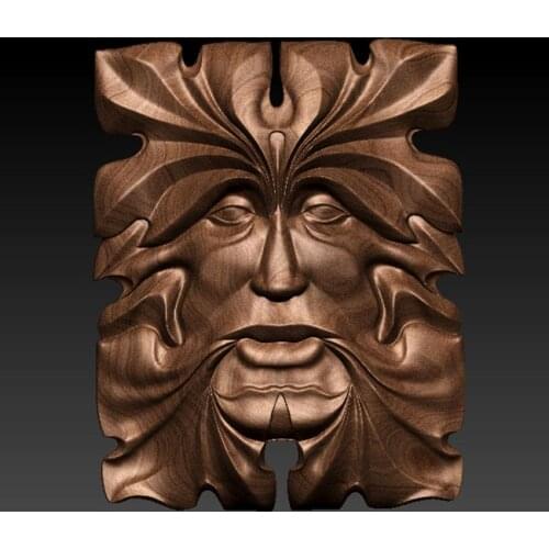 3d STL Model for CNC Router Printer Laser Aspire Cut3d Artcam Bas Relief mask druids